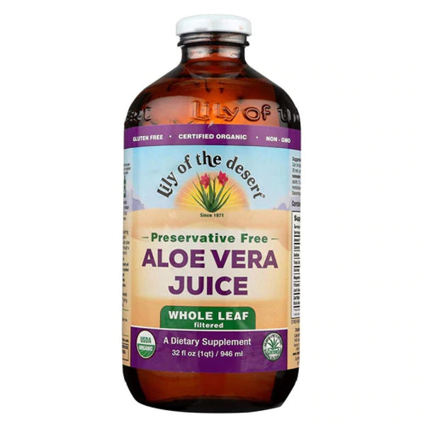aloe organic Organic, Aloe Vera Juice, Whole Leaf, | 32OZ | Lily Of The Desert