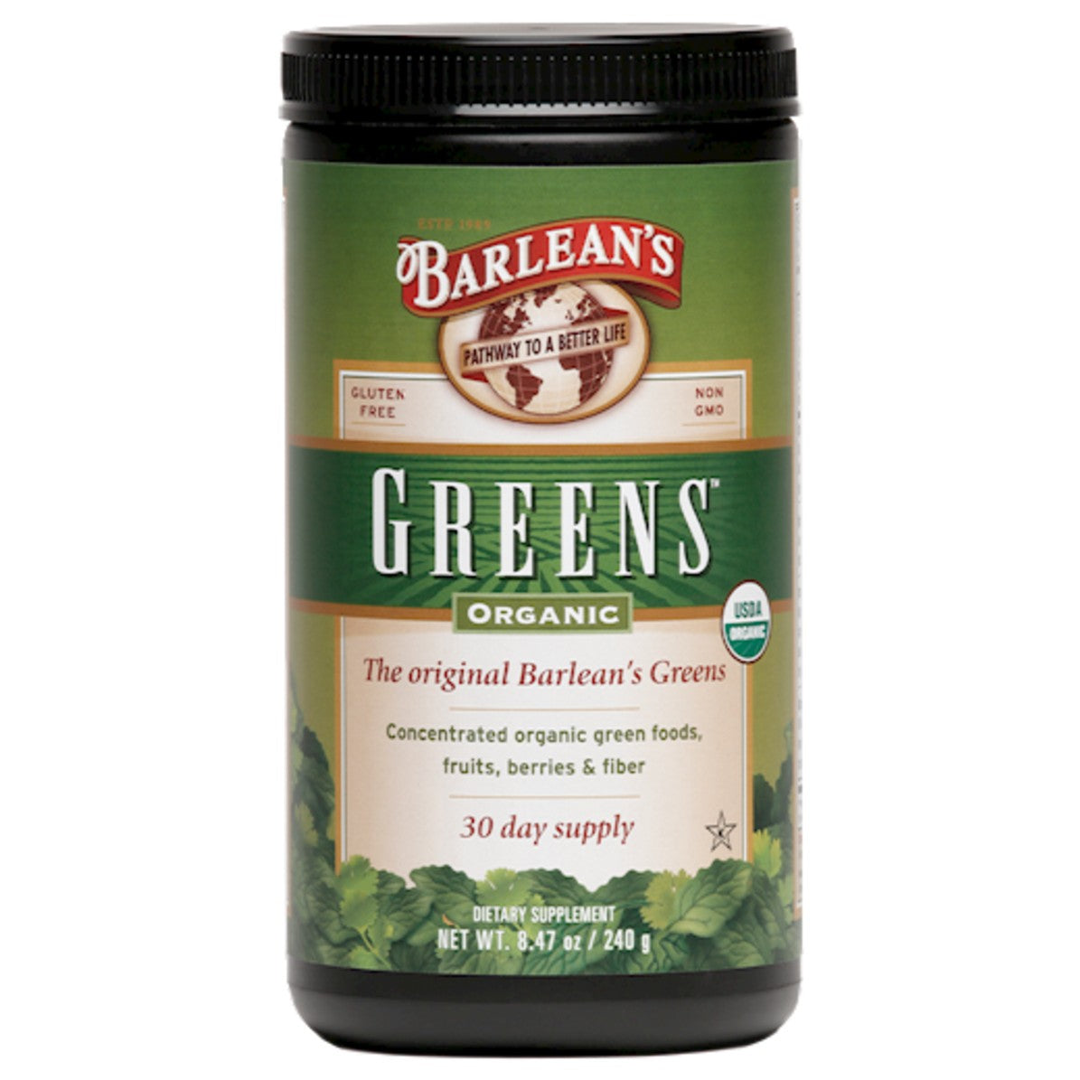 Organic Greens Powder-Natural - Barleans