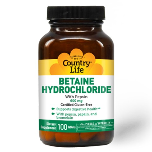 Betaine Hydrochloride - Country Life