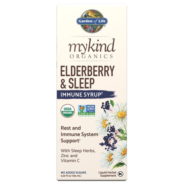 mykind Organics Elderberry & Sleep Immune Syrup - Garden of Life