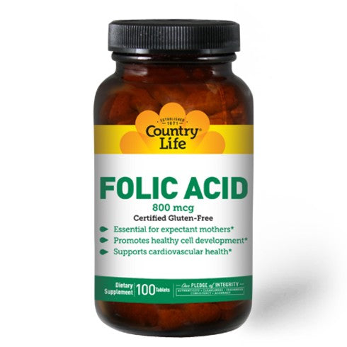 Folic Acid 800 mcg - Country Life