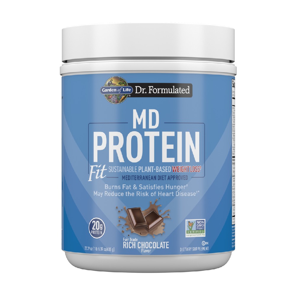 Dr. Formulated MD Protein Fit Sustainable Plant-Based Weight Loss† Fair Trade Rich Chocolate - Garden of Life