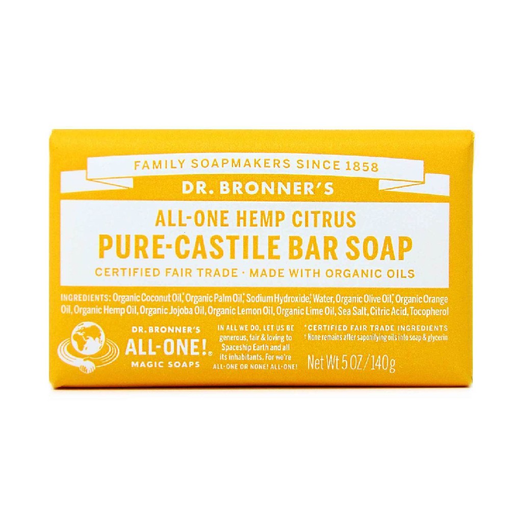 Organic Pure Castile Bar Soap Citrus - Dr Bronners