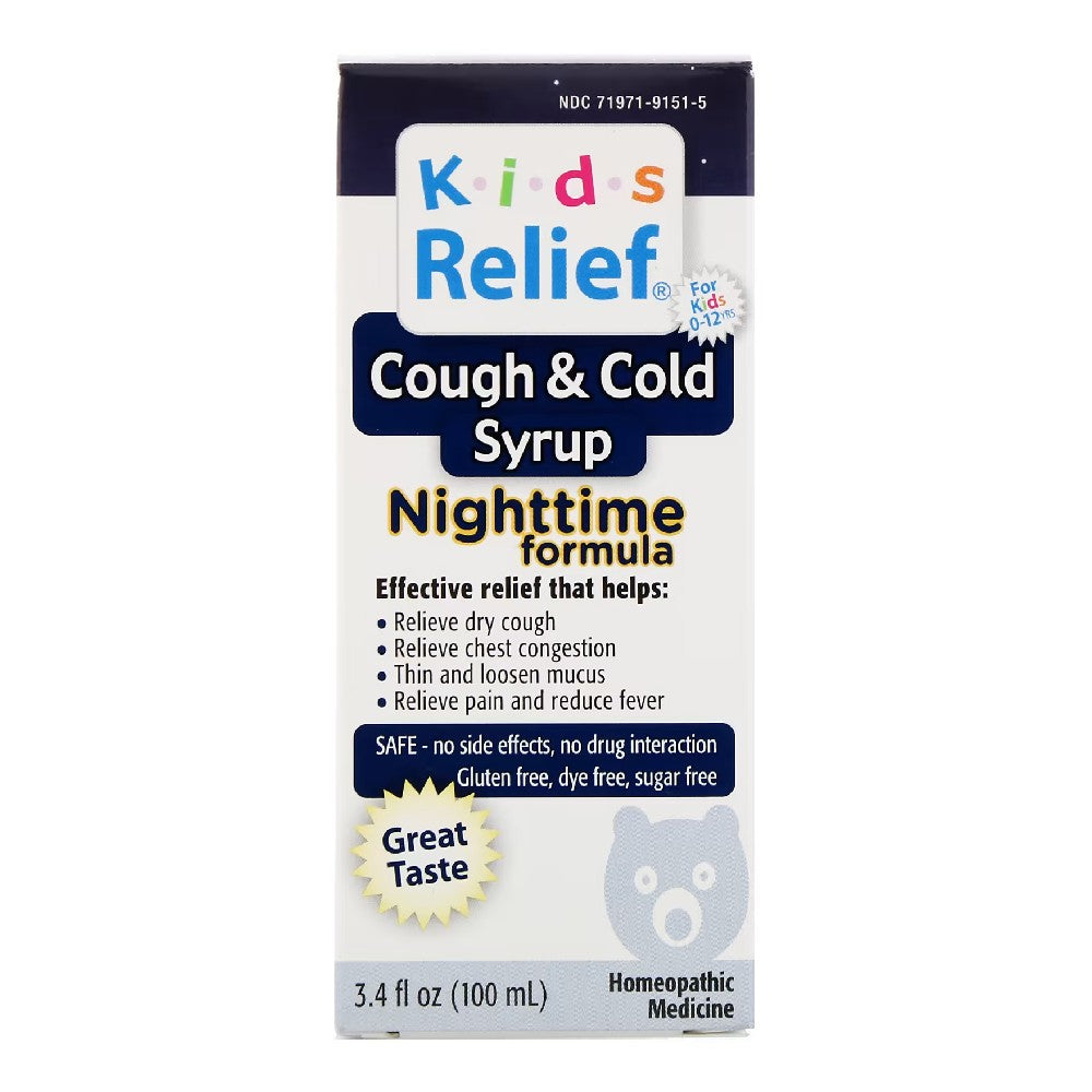 Kids Relief Cough & Cold Syrup Nighttime Formula