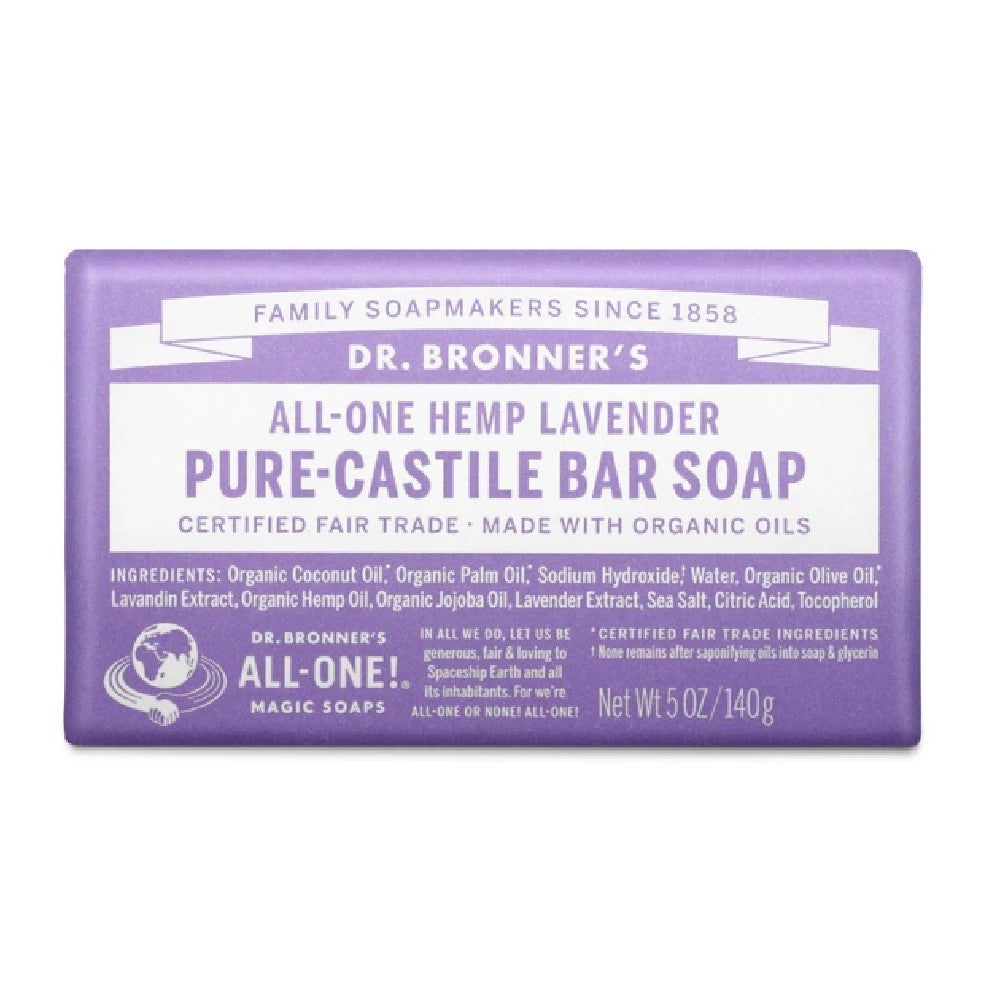 Pure Castile Bar Soap - Lavender - Dr Bronners