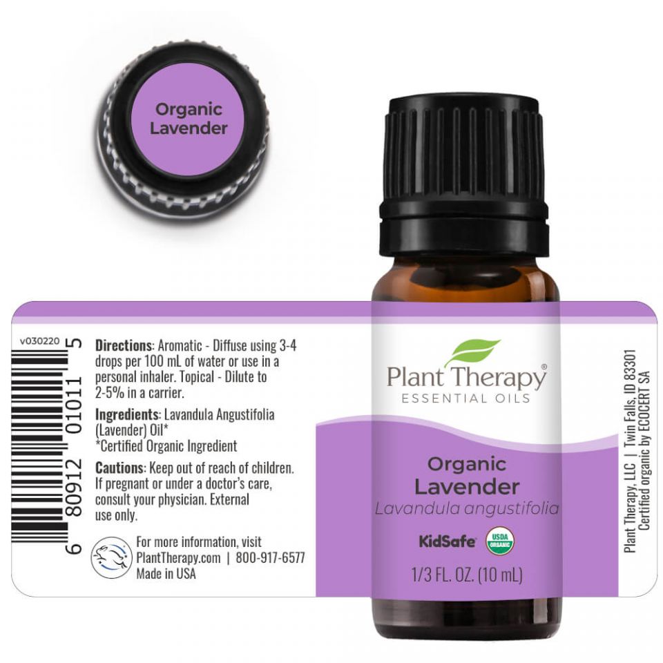 Certified Organic Lavender Pure Essential Oil, Super Variety