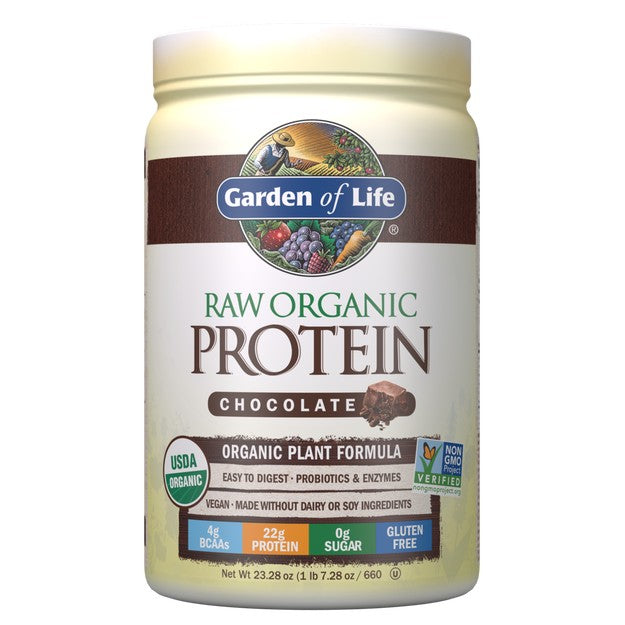 Raw Organic Protein Powder Chocolate Cacao - Garden of Life