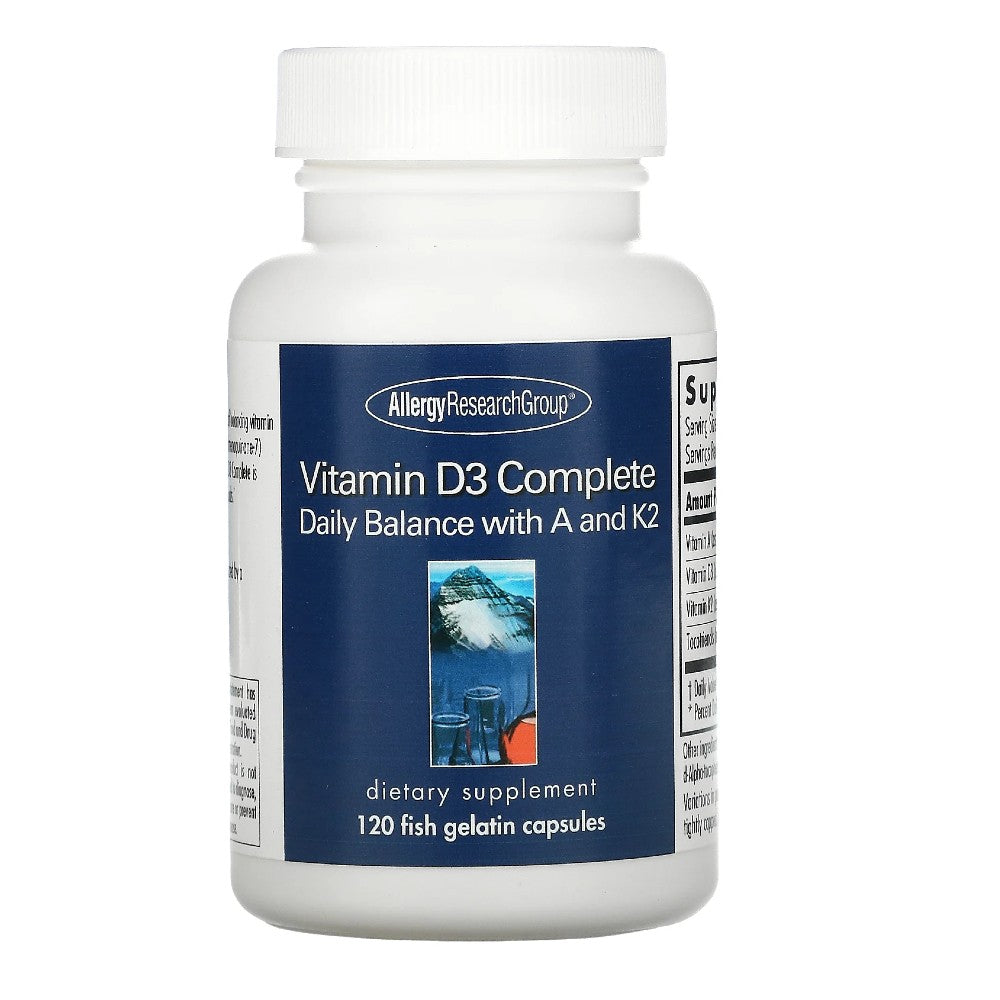 Vitamin D3 Complete, 120 Fish Gelatin Capsules - Allergy Research Group