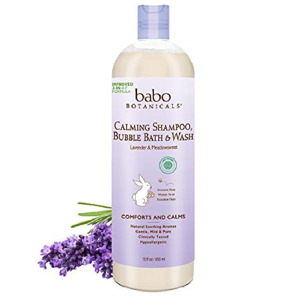 Calming Shampoo, Bubble Bath & Wash - Babo Botanicals
