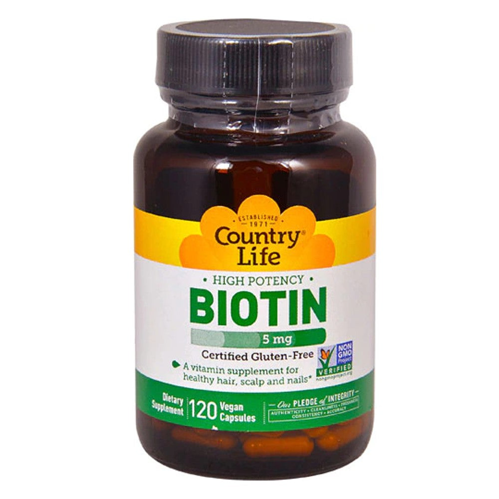 High Potency Biotin 5 mg - Country Life