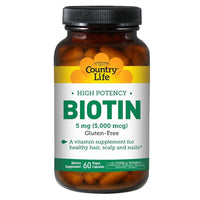 Thumbnail for High Potency Biotin 5 mg - Country Life
