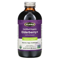 Thumbnail for Certified Organic Elderberry + With Echinacea, Immune Support - Flora