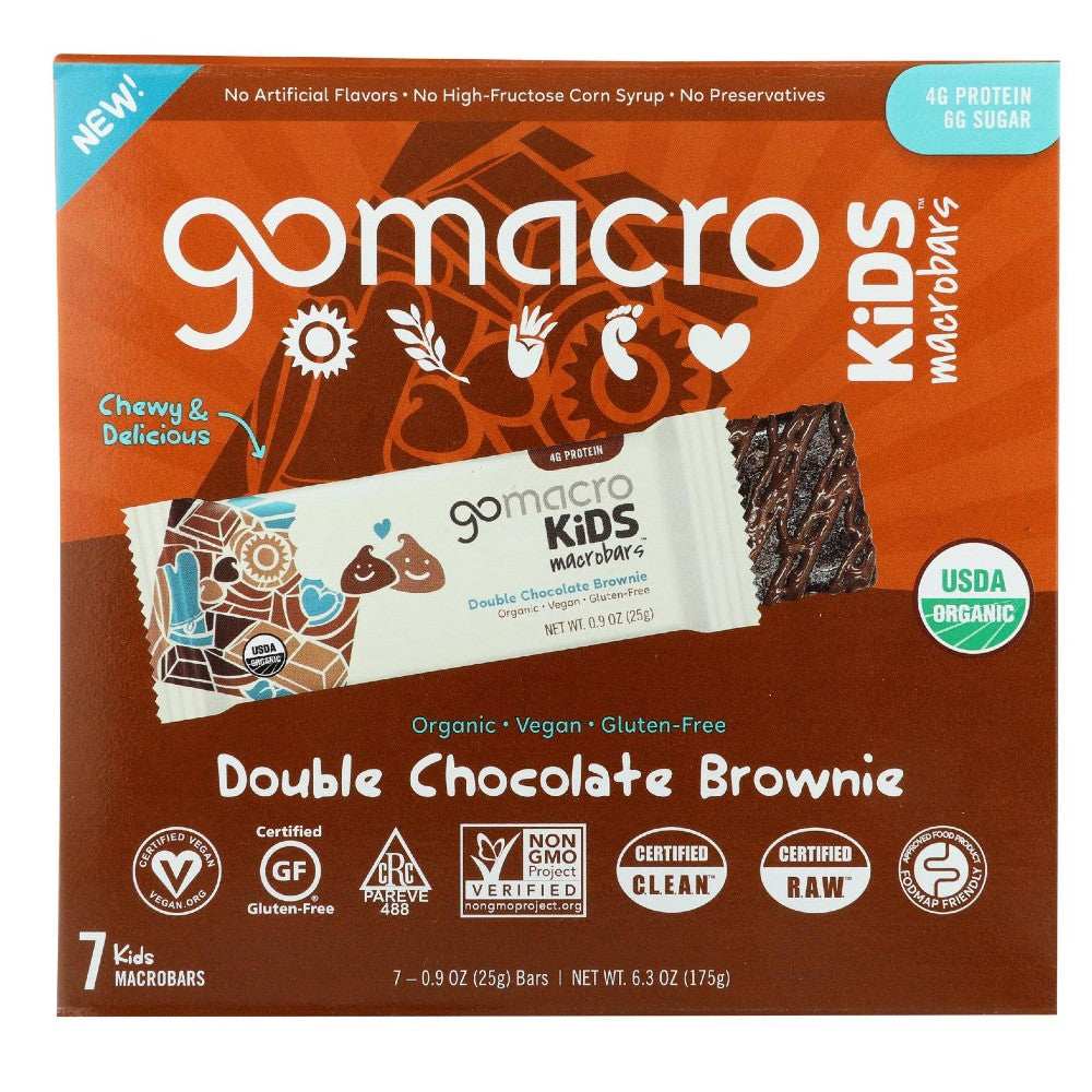 Kids Macrobar Double Chocolate Brownie - Gomacro