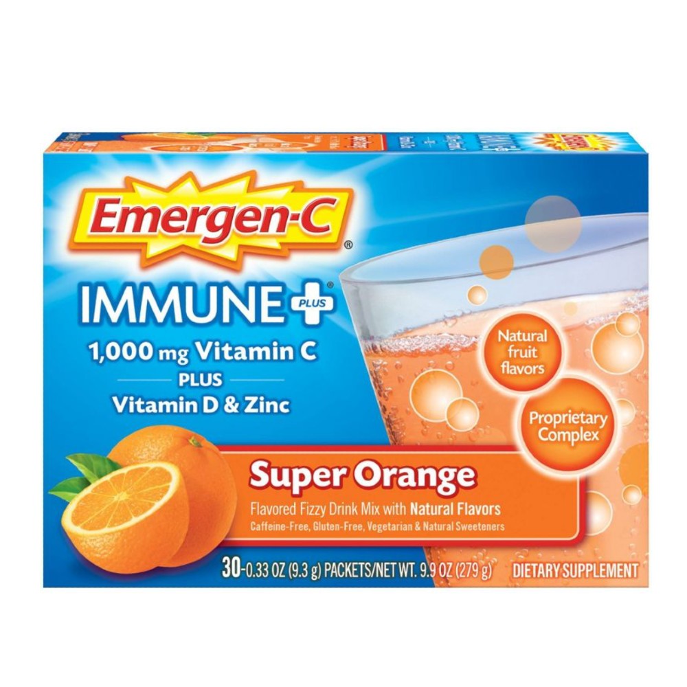 Immune+ Powder Drink Mix with Vitamin C - Super Orange - Alacer