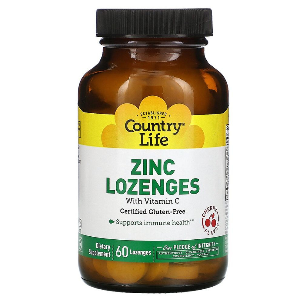 Zinc Lozenges Cherry Flavor - Country Life