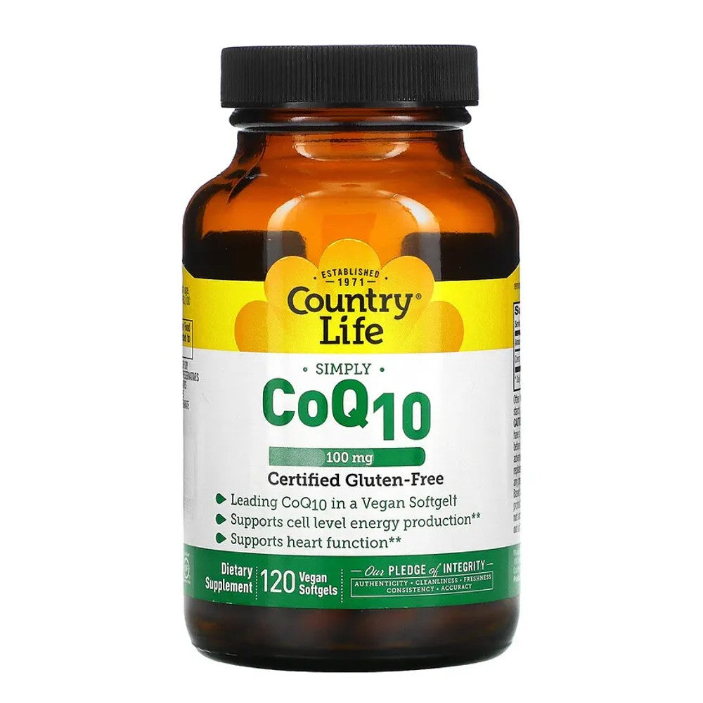 CoQ10, 100 mg, Vegan Softgels - Country Life