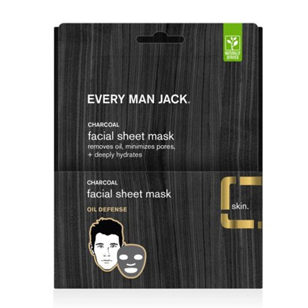 Activated Charcoal Oil Defense Facial Sheet Mask for Men - Every Man Jack