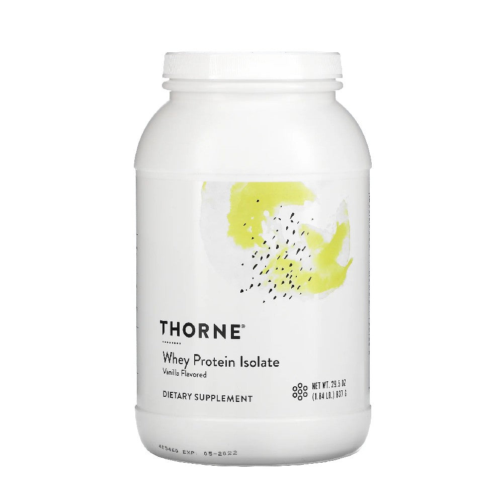 Thorne Whey Protein Isolate – Chocolate Powder, 30 Servings, 31.9 Oz, Gluten-Free, GMO-Free, Muscle & Immune Support