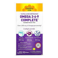 Thumbnail for Ultra Concentrated Omega 3-6-9 Complete - Country Life