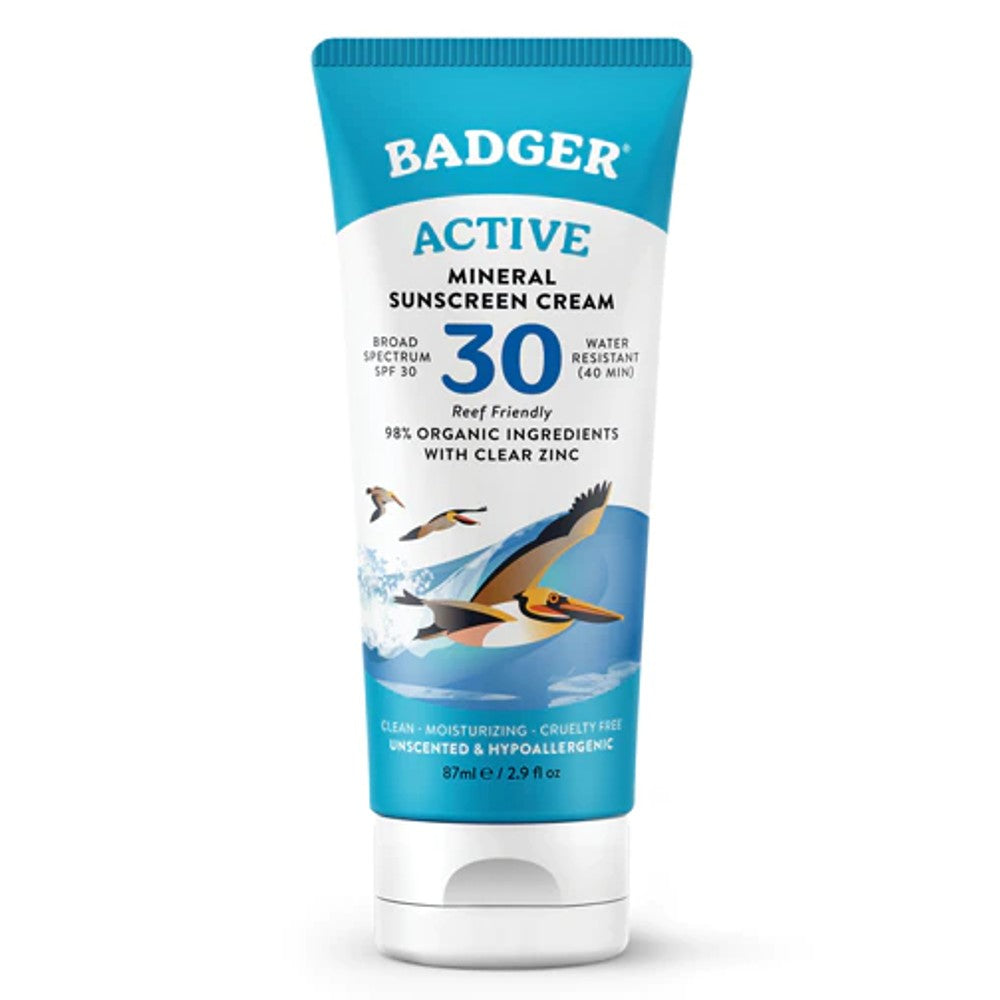 SPF 30 Active Mineral Sunscreen Cream - Badger