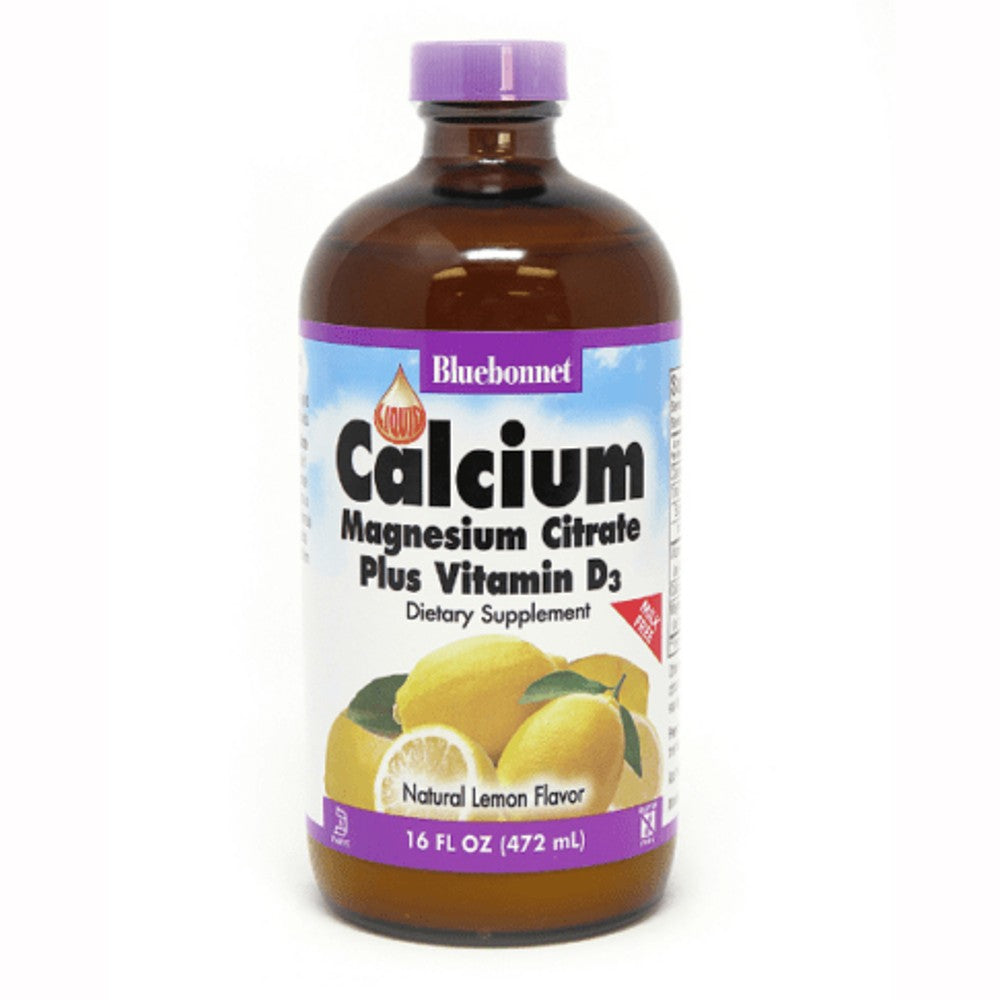 Liquid Calcium Magnesium Citrate Plus Vitamin D3 - Bluebonnet