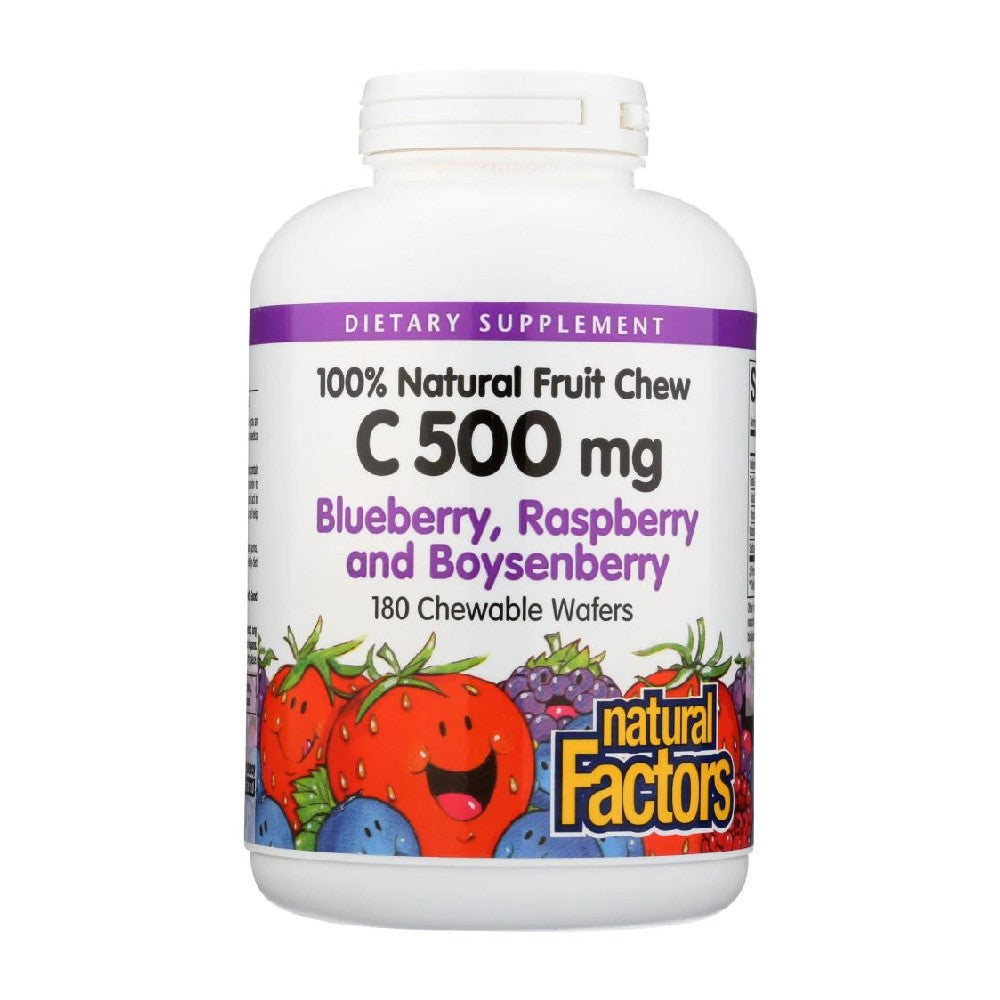 100% Natural Fruit Chew Vitamin C, Blueberry