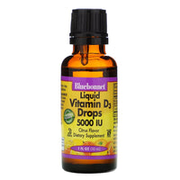 Thumbnail for Liquid Vitamin D3 Drops 5000 IU - Bluebonnet