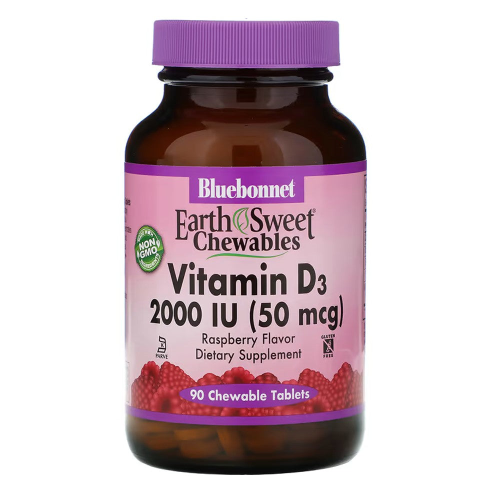 EarthSweet Chewables Vitamin D3 2000 Iu - Bluebonnet