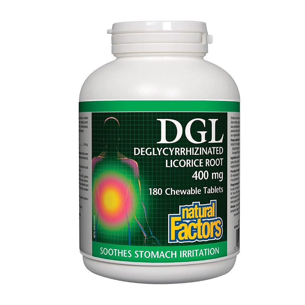 Natural Factors DGL LICORICE ROOT EXTRACT CHEWABLES Tablets, 180