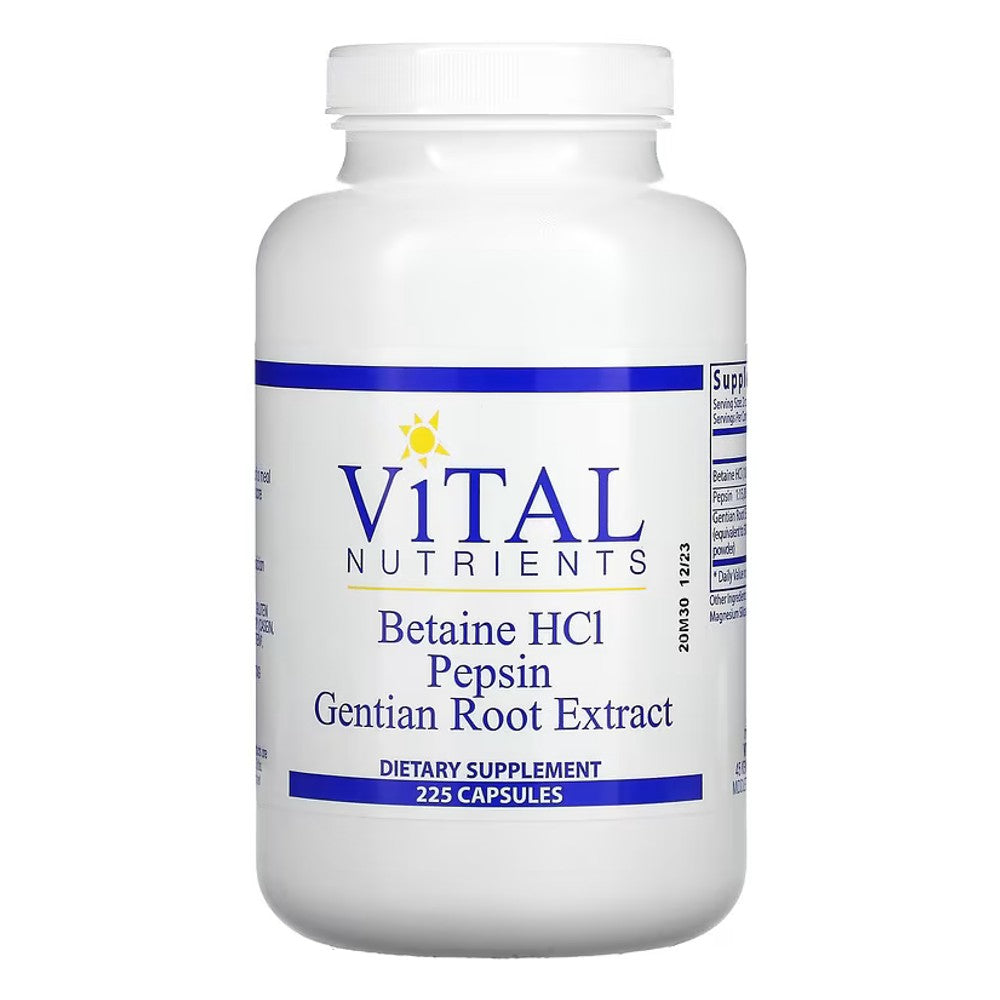 Betaine HCl pepsin gentian root extract
