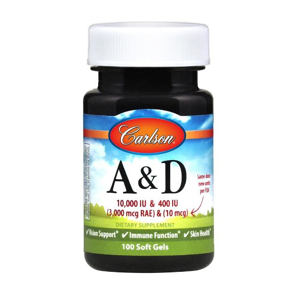 Vitamins A & D 10,000 IU + 400 IU - Carlson