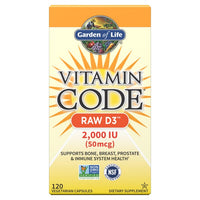 Thumbnail for Vitamin Code Raw D3 2000 IU - Garden of Life