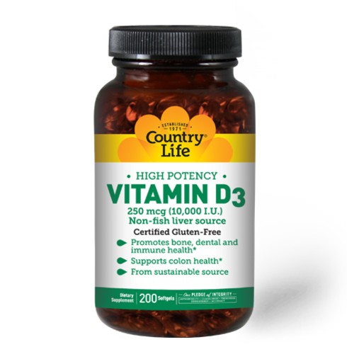 Vitamin D3 10,000 I.U. - Country Life