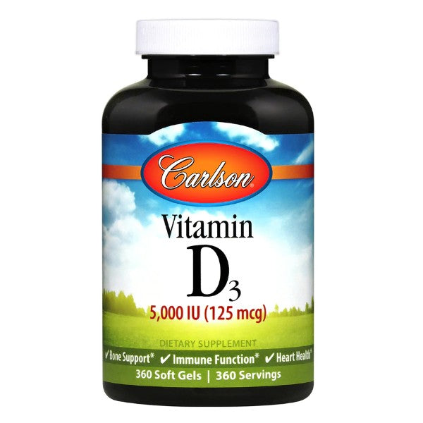 Vitamin D3 5,000 IU (125 mcg) - Carlson