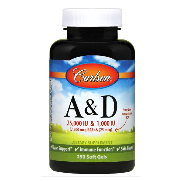 Vitamins A & D 25,000 IU + 1,000 IU - Carlson