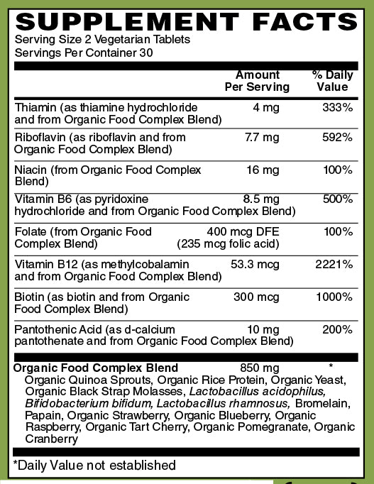 Certified Organic Whole Food B-Complex