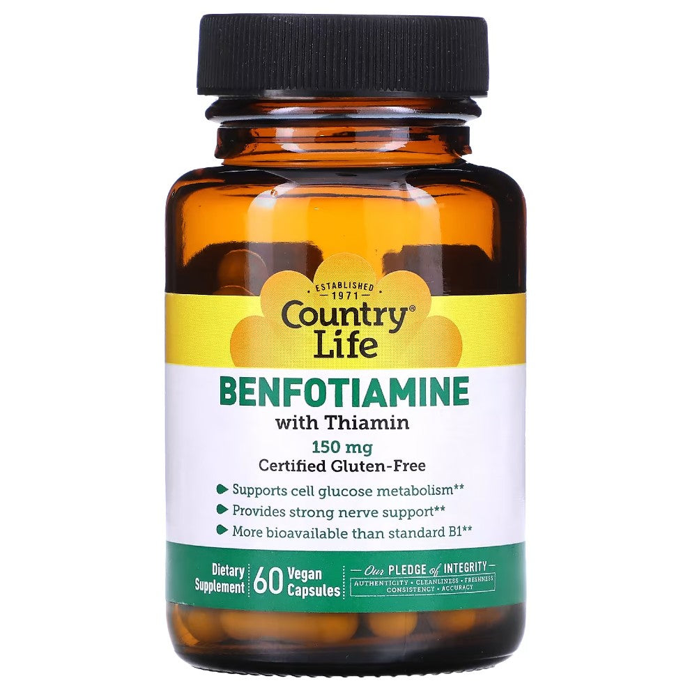 Benfotiamine with Thiamin 150 mg - Country Life