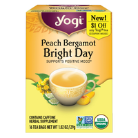 Thumbnail for Peach Bergamot Bright Day Tea - Yogi Tea