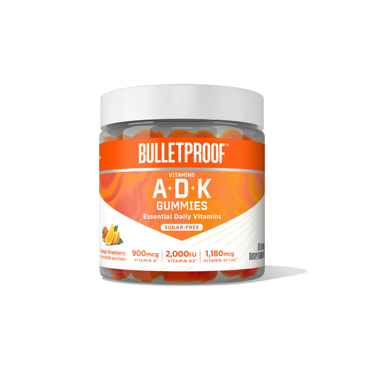 Vitamin A+D+K Gummies Orange Strawberry - Bulletproof