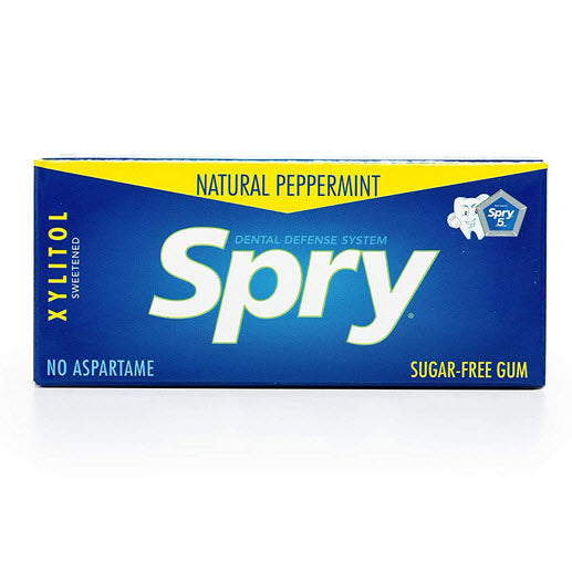 Natural Peppermint Xylitol Gum, 10ct Blister Cards