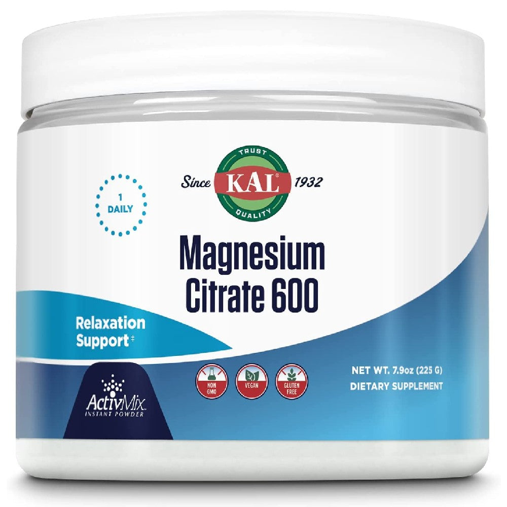 Crystal Magnesium 600 mg Powder, Unflavored | 600 mg | Kal