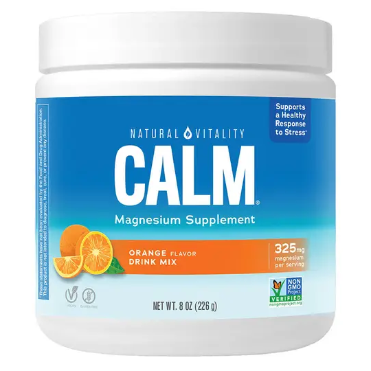 CALM Magnesium Powder, Orange Flavor - Natural Vitality