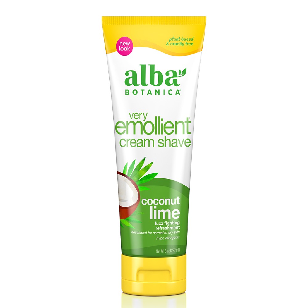 Very Emollient Cream Shave Coconut Lime - Alba Botanica