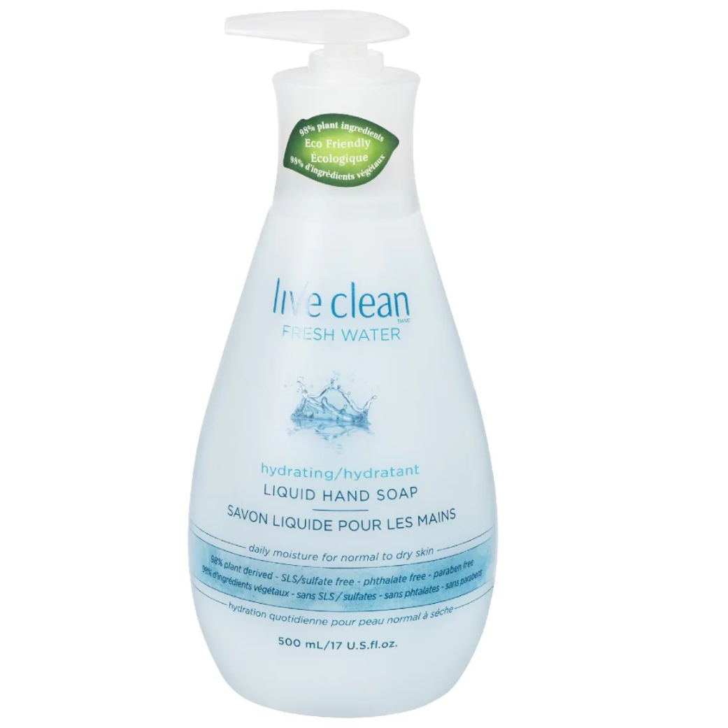 LiveClean Fresh Water Moisturizing Liquid Hand Soap 17oz My Village Green