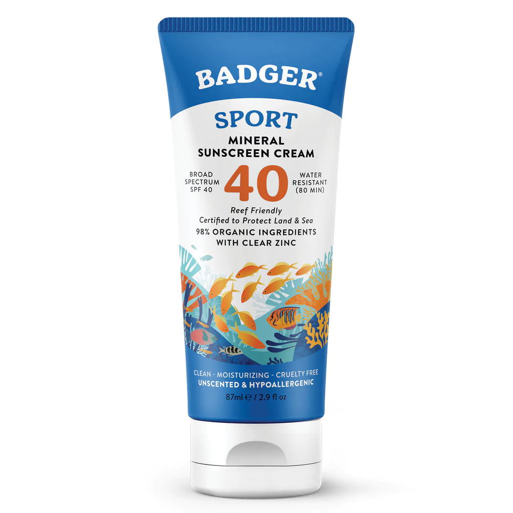Sport Mineral Sunscreen Cream - SPF 40 - Badger