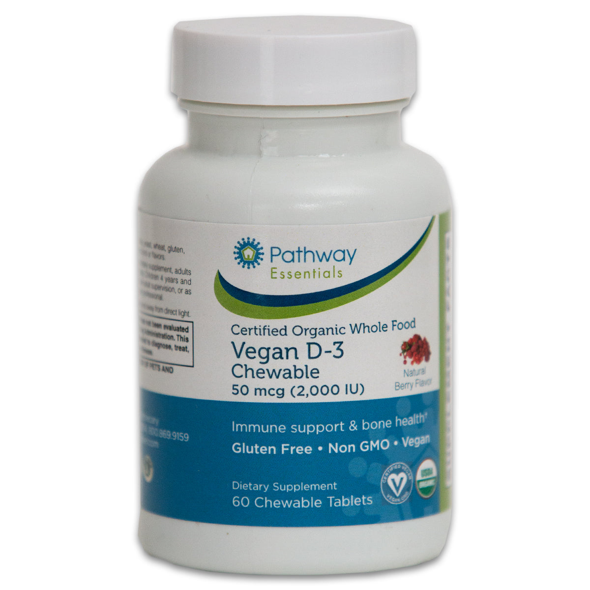Certified Organic Whole Food Vegan D-3 Chewable