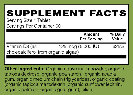 Certified Organic Whole Food Vitamin D-3